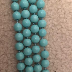 Long Turquoise Beaded Necklace